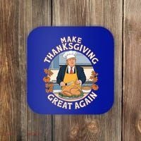 Trump Thanksgiving Turkey Make Thanksgiving Great Again Meaningful Gift Coaster thumb 0