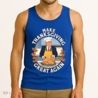Trump Thanksgiving Turkey Make Thanksgiving Great Again Meaningful Gift Tank Top thumb 3