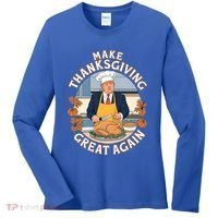 Trump Thanksgiving Turkey Make Thanksgiving Great Again Meaningful Gift Women's Long Sleeve Shirt thumb 0