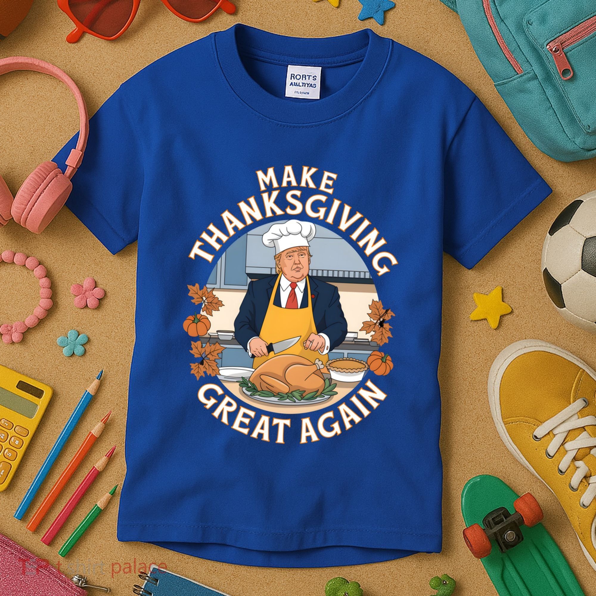 Trump Thanksgiving Turkey Make Thanksgiving Great Again Meaningful Gift Kids T-Shirt