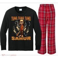 Tung Tung Tung Sahur Kids Long Sleeve Plaid Pajama Set thumb 0