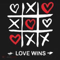 Tic Tac Toe Love Wins Love Always Wins Valentines Love Day Gift Women's Hoodie thumb 2