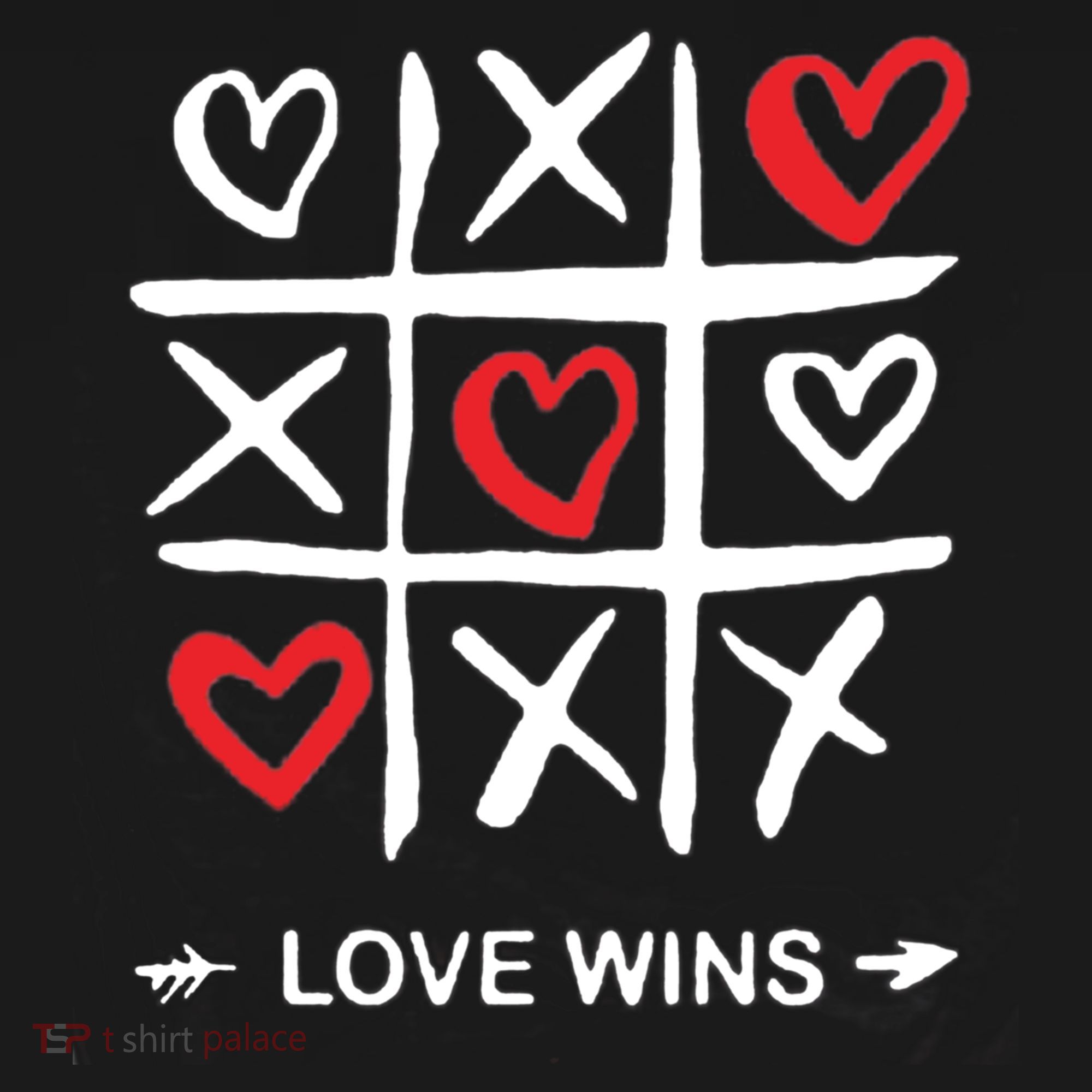 Tic Tac Toe Love Wins Love Always Wins Valentines Love Day Gift Women's Hoodie