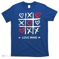 Tic Tac Toe Love Wins Love Always Wins Valentines Love Day Gift T-Shirt thumb 0
