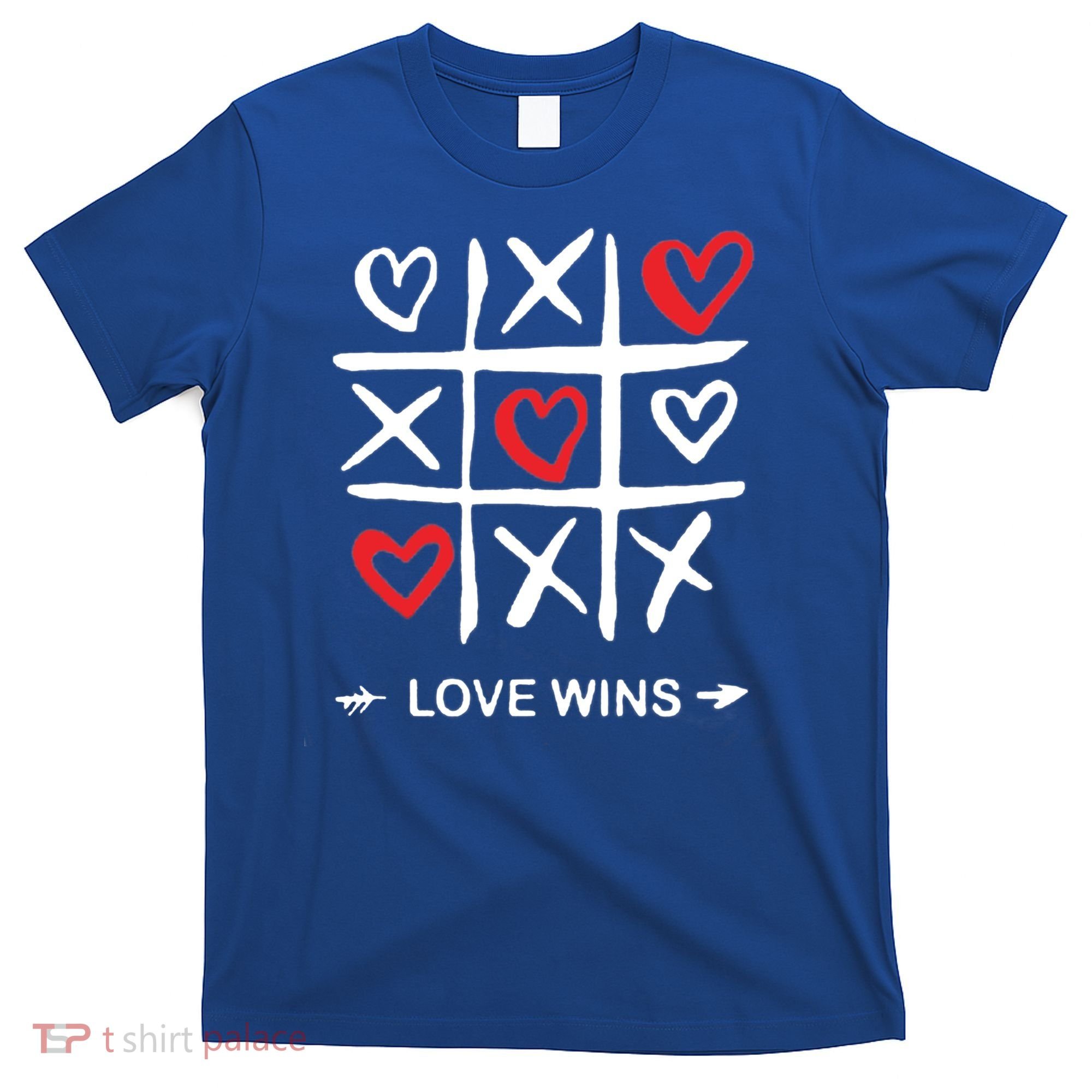 Tic Tac Toe Love Wins Love Always Wins Valentines Love Day Gift T-Shirt
