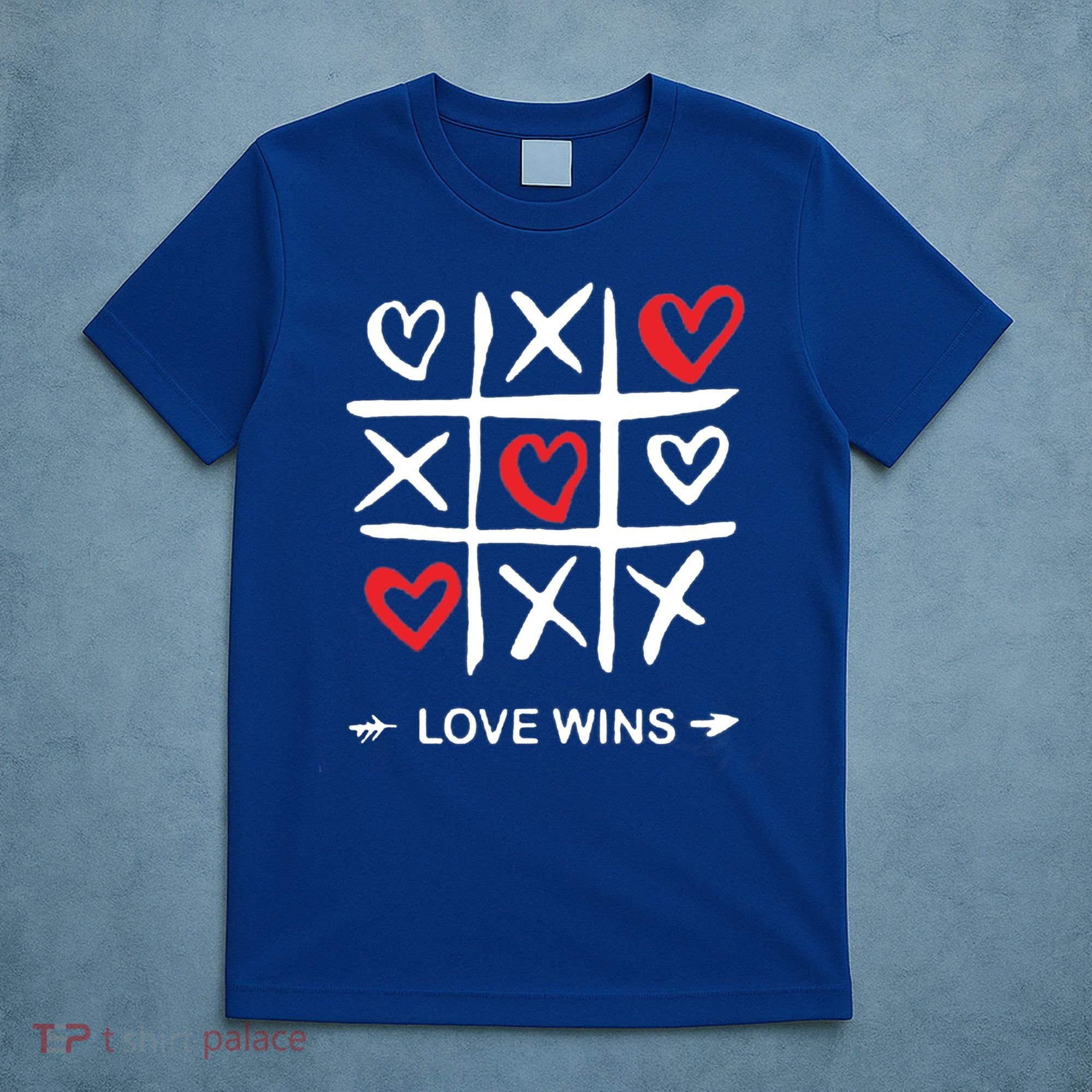 Tic Tac Toe Love Wins Love Always Wins Valentines Love Day Gift T-Shirt