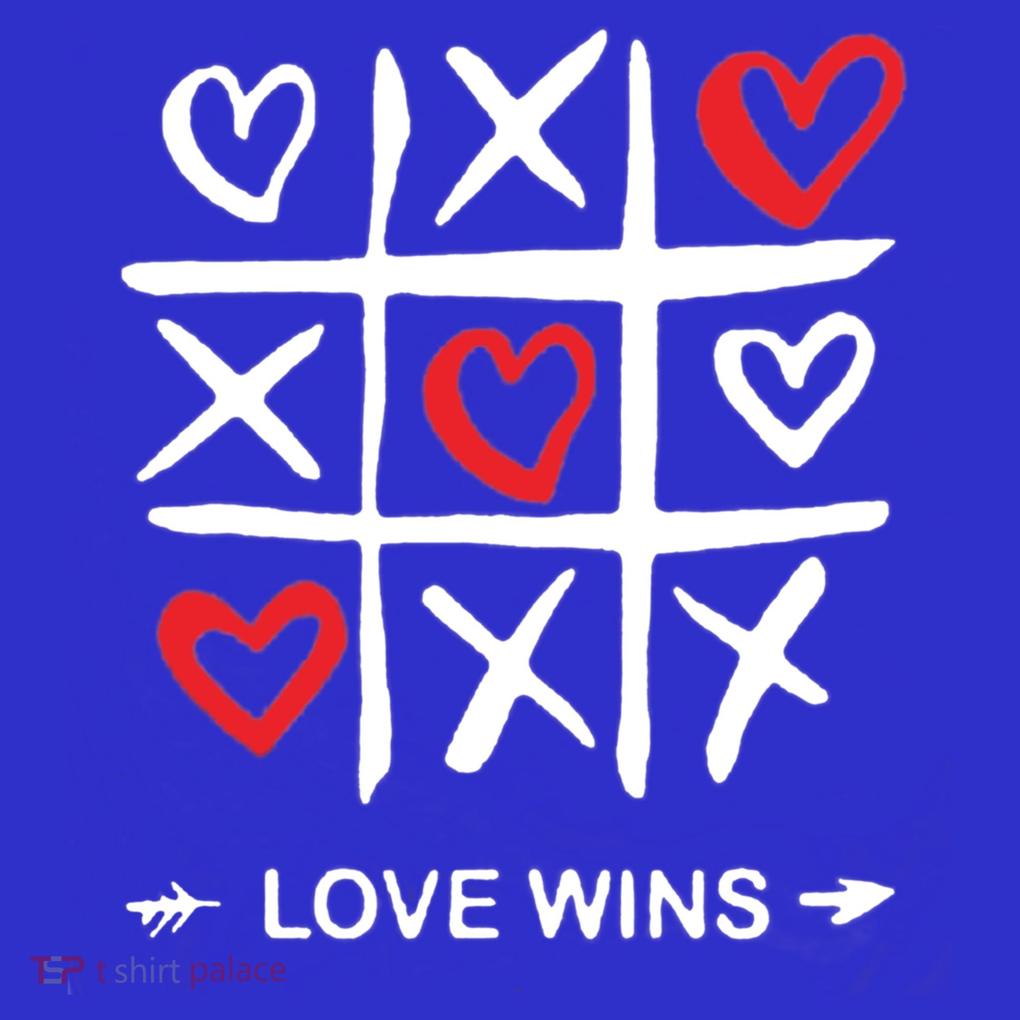 Tic Tac Toe Love Wins Love Always Wins Valentines Love Day Gift T-Shirt