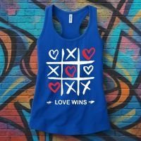 Tic Tac Toe Love Wins Love Always Wins Valentines Love Day Gift Women's Tank Top thumb 3