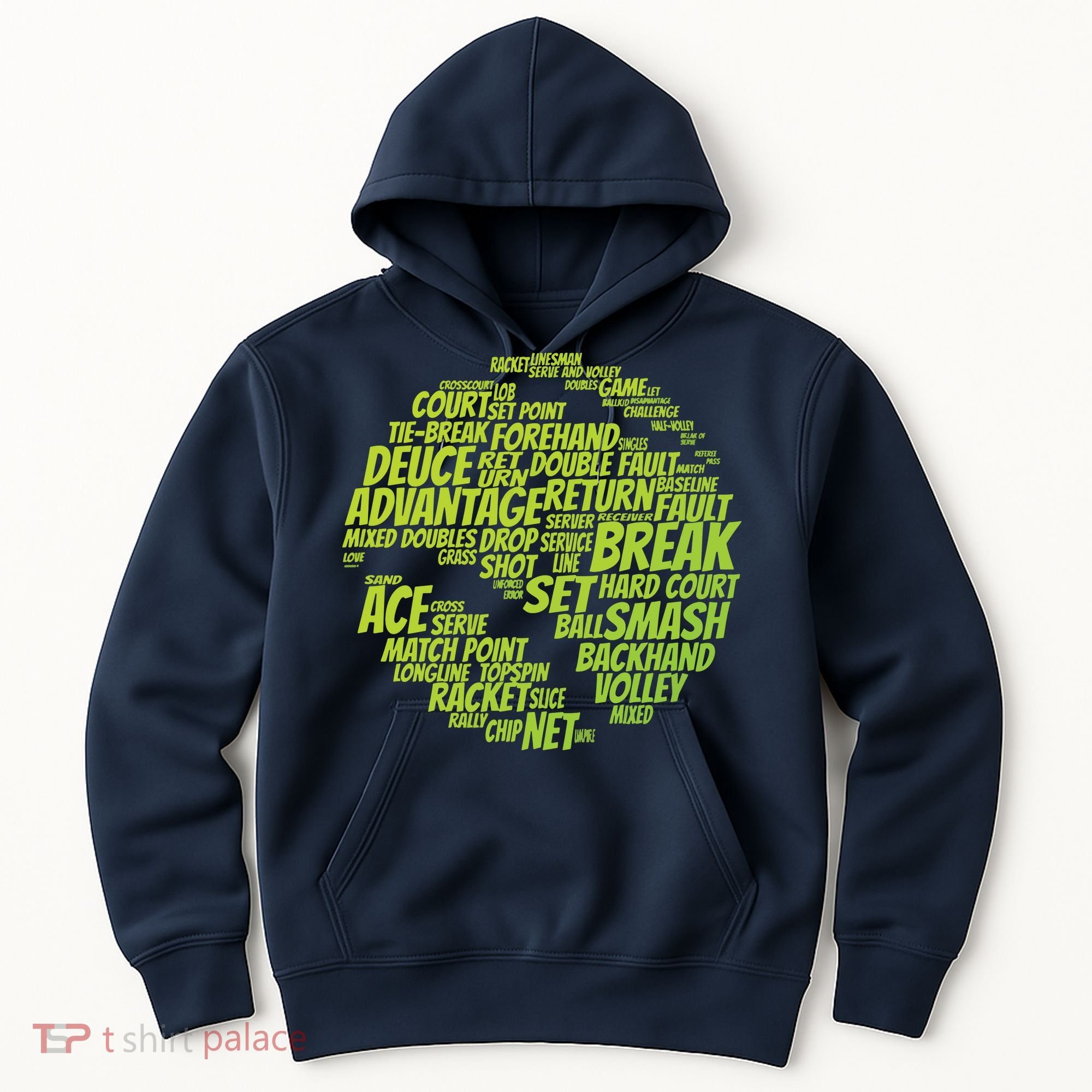 Tennis Terms Tennis Player Playing Tennis Ball Hoodie
