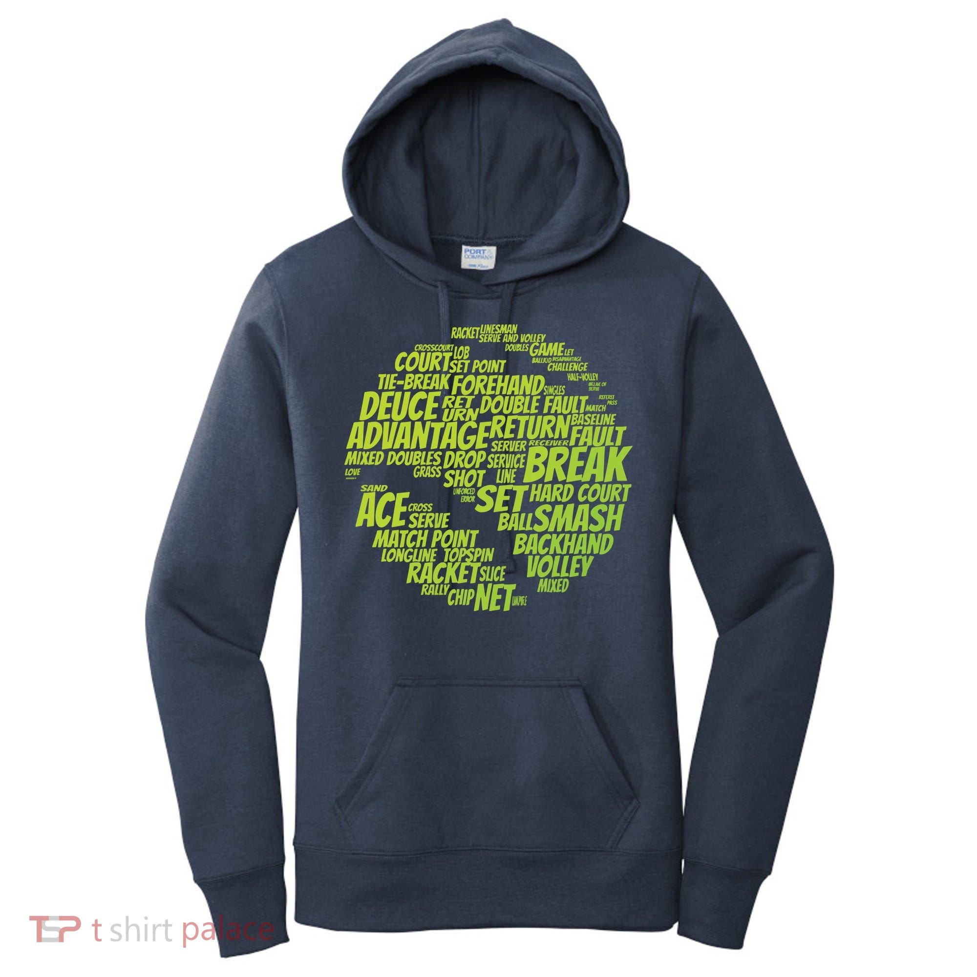 Tennis Terms Tennis Player Playing Tennis Ball Women's Hoodie