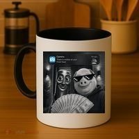 Tung Tung Tung Sahur John Pork Meme Brainrot Coffee Mug thumb 4
