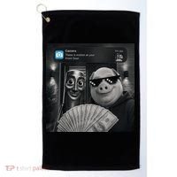Tung Tung Tung Sahur John Pork Meme Brainrot Golf Towel thumb 0