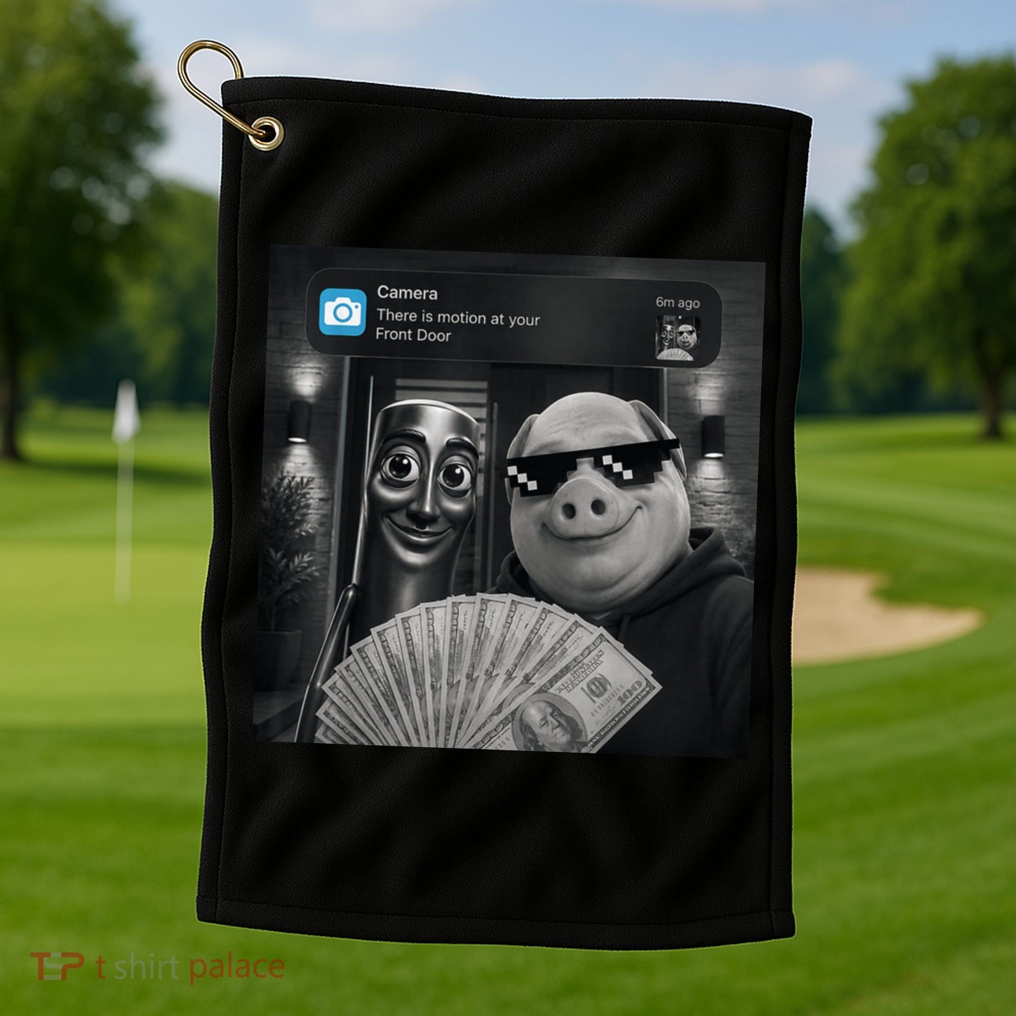 Tung Tung Tung Sahur John Pork Meme Brainrot Golf Towel