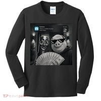 Tung Tung Tung Sahur John Pork Meme Brainrot Kids Long Sleeve Shirt thumb 0