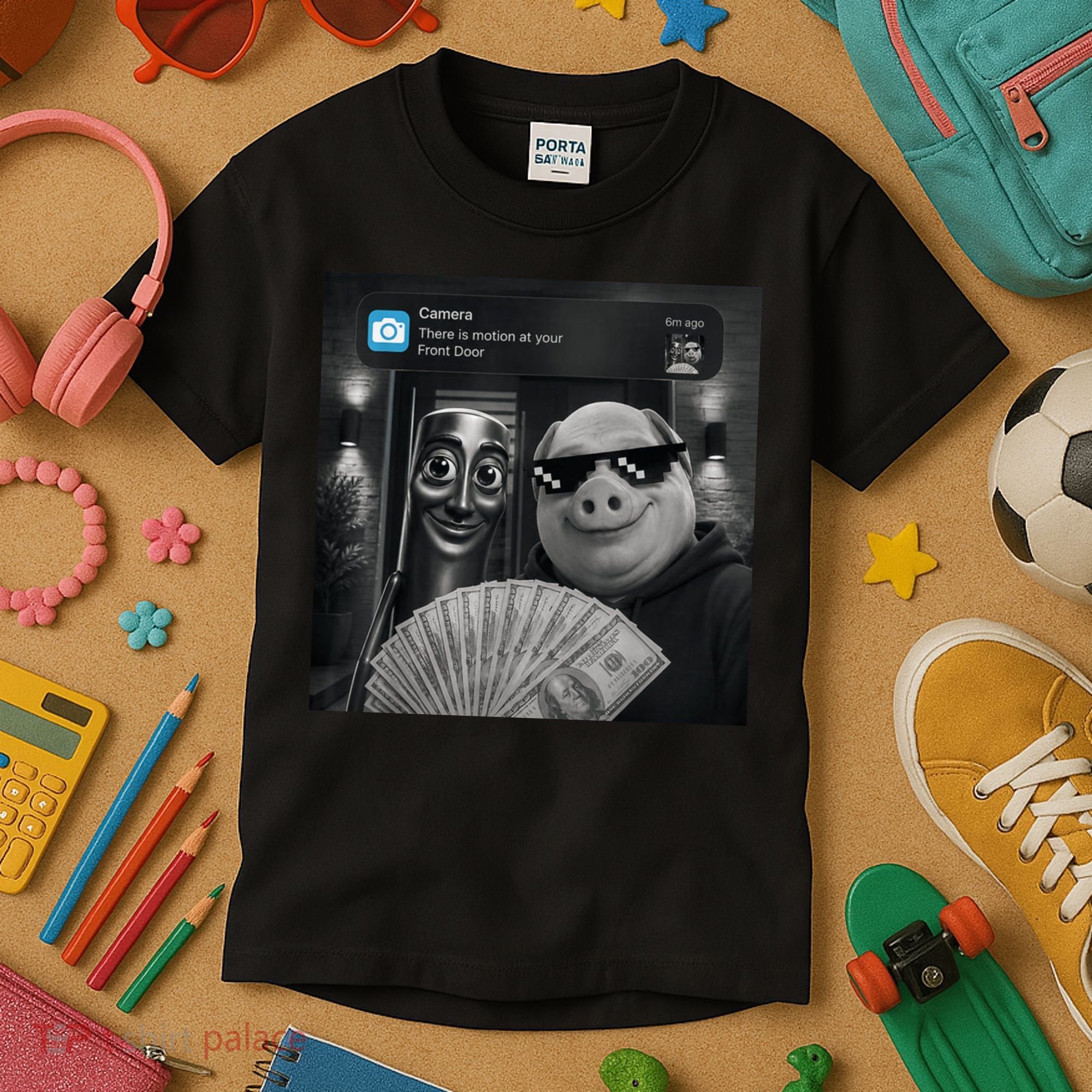 Tung Tung Tung Sahur John Pork Meme Brainrot Kids T-Shirt
