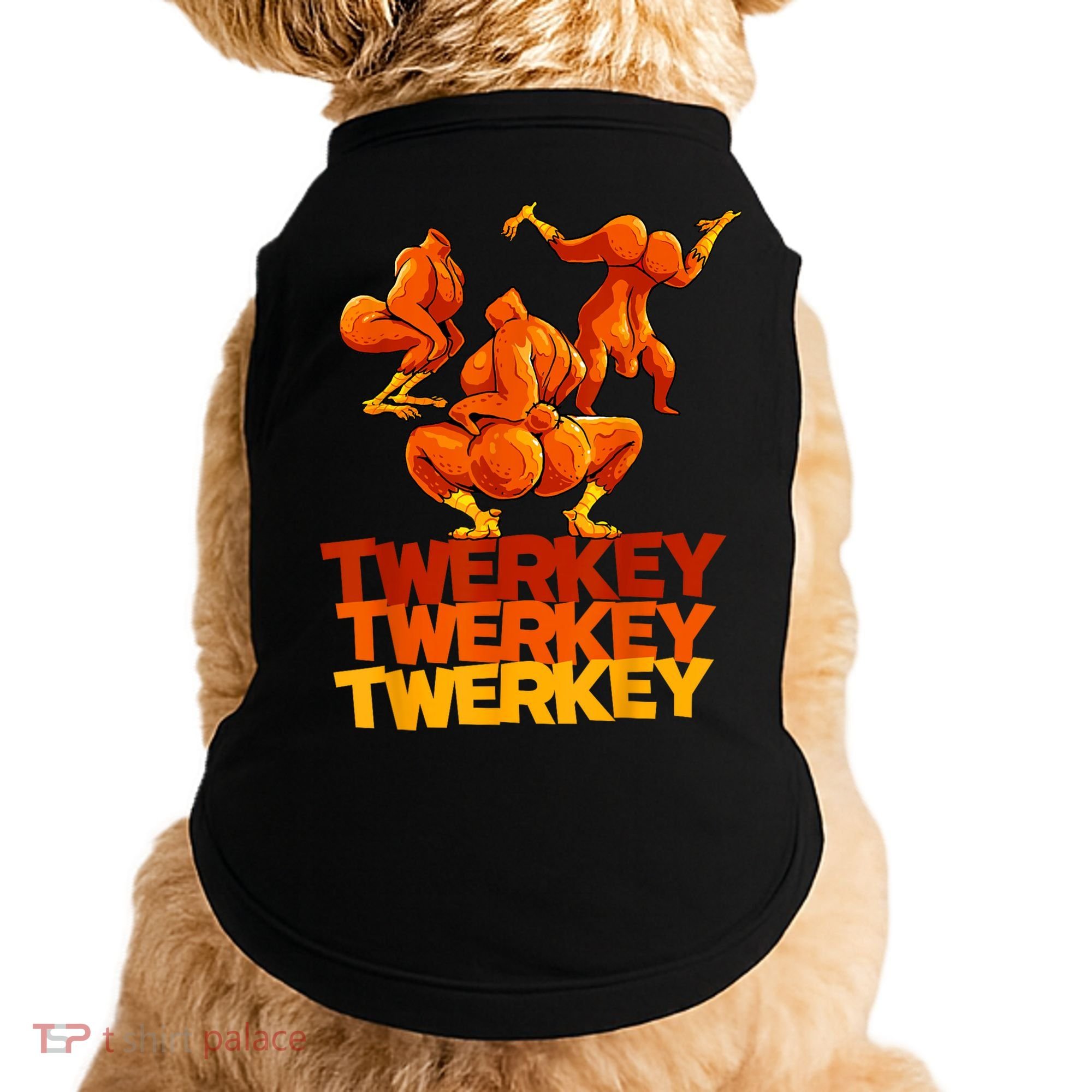 Twerkey Twerking Turkey Funny Thanksgiving Twerk Turkey Doggie Tank