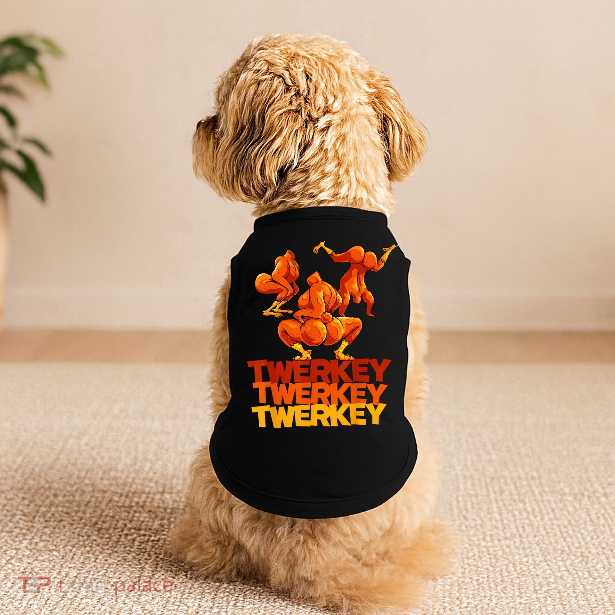 Twerkey Twerking Turkey Funny Thanksgiving Twerk Turkey Doggie Tank