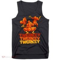 Twerkey Twerking Turkey Funny Thanksgiving Twerk Turkey Tank Top thumb 0