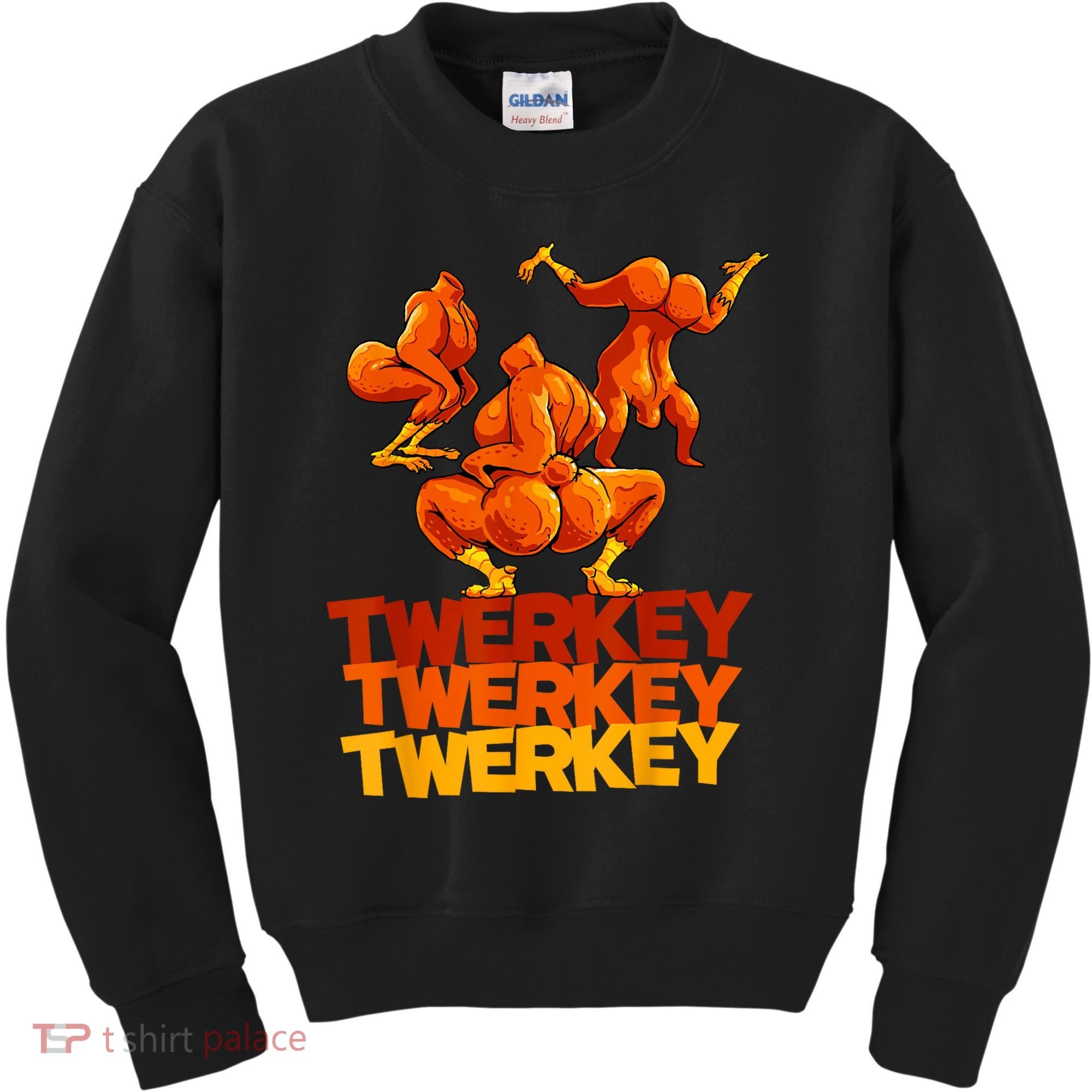 Twerkey Twerking Turkey Funny Thanksgiving Twerk Turkey Kids Sweatshirt