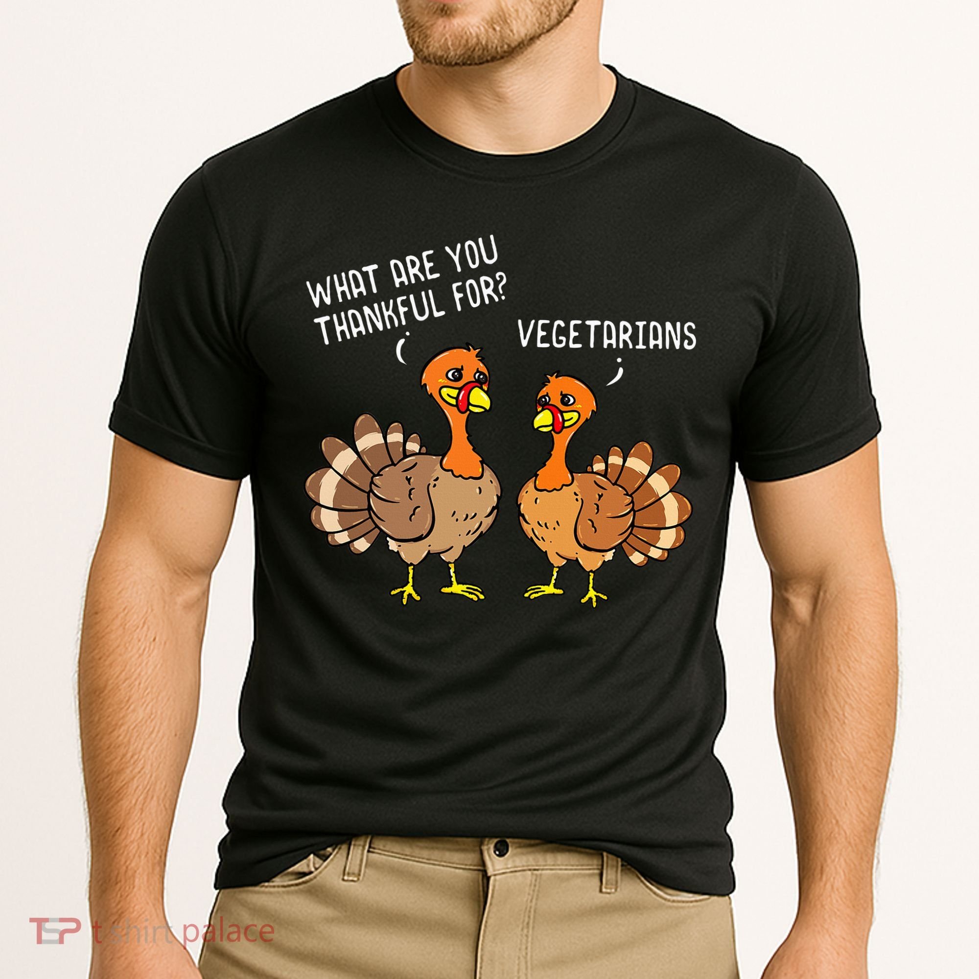 Turkeys Talking Thankful Vegetarians Thanksgiving Vegan Cooling Performance Crew T-Shirt