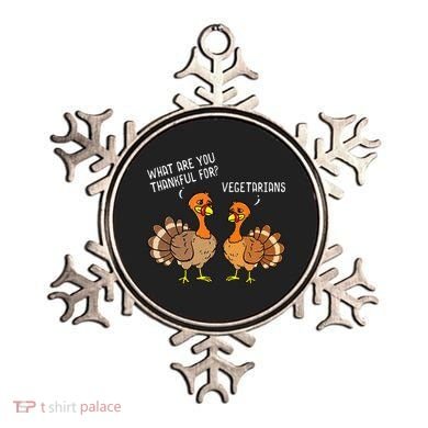 Turkeys Talking Thankful Vegetarians Thanksgiving Vegan Ornament