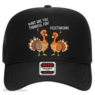 Turkeys Talking Thankful Vegetarians Thanksgiving Vegan Hat