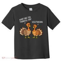 Turkeys Talking Thankful Vegetarians Thanksgiving Vegan Toddler T-Shirt thumb 0