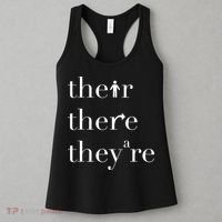 There Their They're English Teacher Funny Grammar Teacher Women's Tank Top thumb 3