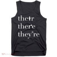 There Their They're English Teacher Funny Grammar Teacher Tank Top thumb 0