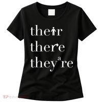 There Their They're English Teacher Funny Grammar Teacher Women's T-Shirt thumb 0