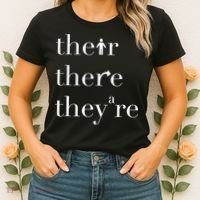 There Their They're English Teacher Funny Grammar Teacher Women's T-Shirt thumb 2