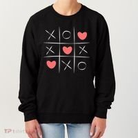 Tic Tac Toe Xoxo Valentines Day Cute Women's Sweatshirt thumb 0