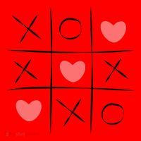Tic Tac Toe Xoxo Valentines Day Cute Santa Hat thumb 1