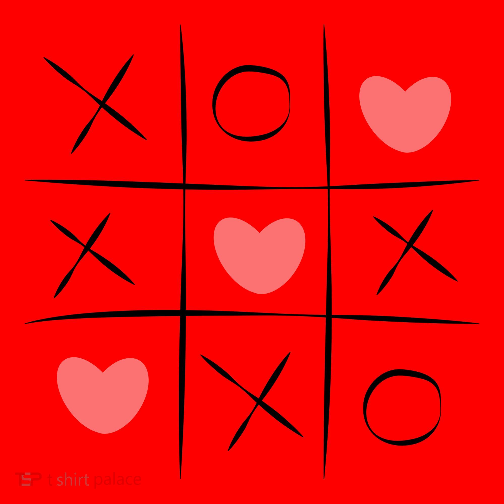 Tic Tac Toe Xoxo Valentines Day Cute Santa Hat