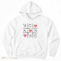 Tic Tac Toe Xoxo Valentines Day Cute Hoodie thumb 0