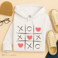 Tic Tac Toe Xoxo Valentines Day Cute Hoodie thumb 4