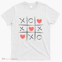 Tic Tac Toe Xoxo Valentines Day Cute T-Shirt thumb 0