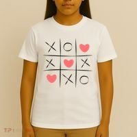 Tic Tac Toe Xoxo Valentines Day Cute T-Shirt thumb 4