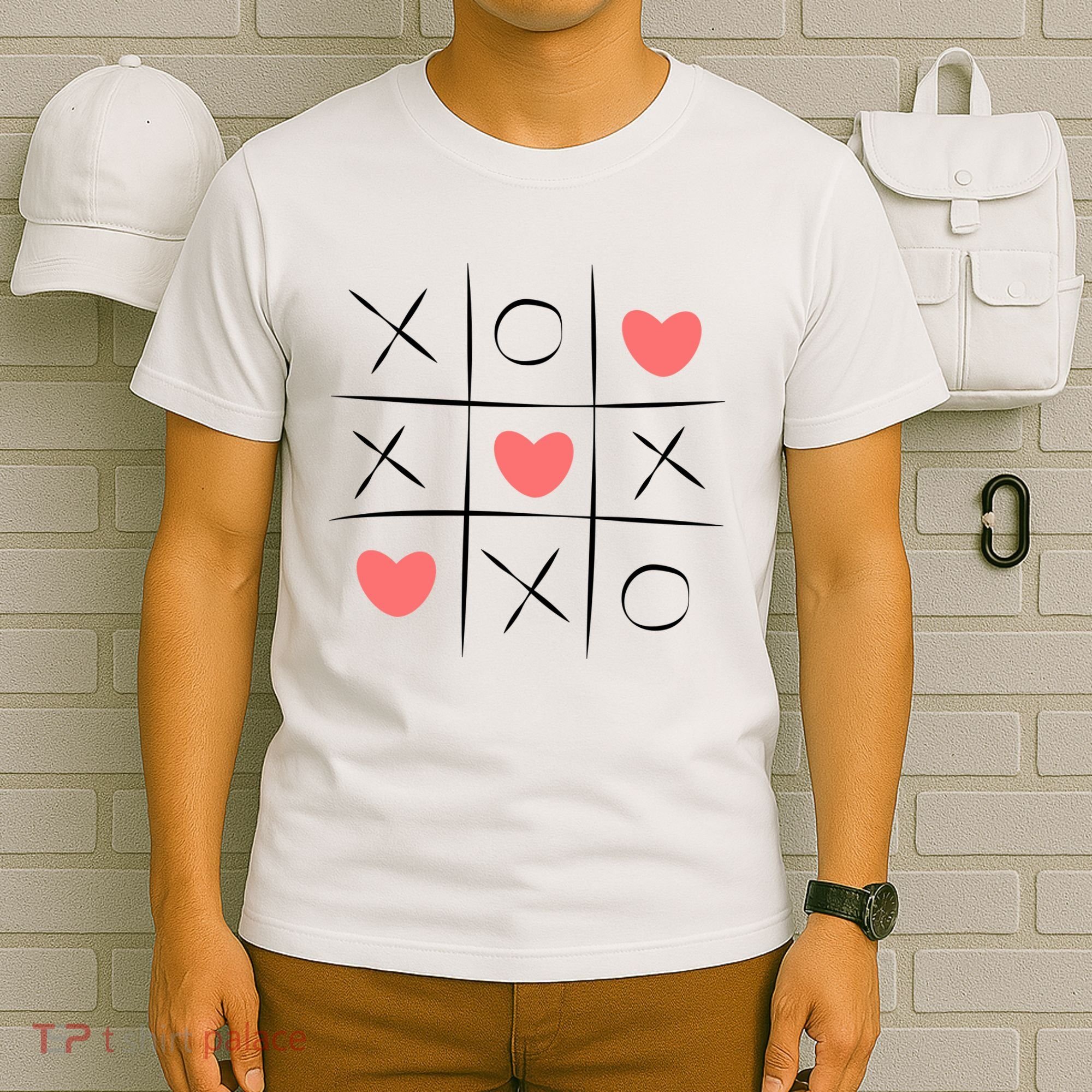 Tic Tac Toe Xoxo Valentines Day Cute T-Shirt