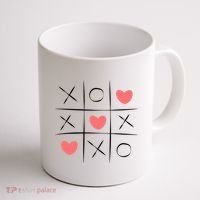 Tic Tac Toe Xoxo Valentines Day Cute Coffee Mug thumb 1