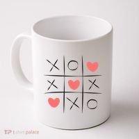 Tic Tac Toe Xoxo Valentines Day Cute Coffee Mug thumb 0