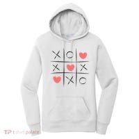 Tic Tac Toe Xoxo Valentines Day Cute Women's Hoodie thumb 0