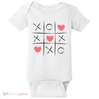 Tic Tac Toe Xoxo Valentines Day Cute Baby Bodysuit thumb 0