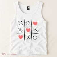 Tic Tac Toe Xoxo Valentines Day Cute Tank Top thumb 2