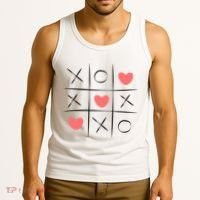 Tic Tac Toe Xoxo Valentines Day Cute Tank Top thumb 3
