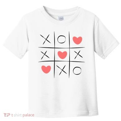Tic Tac Toe Xoxo Valentines Day Cute Toddler T-Shirt