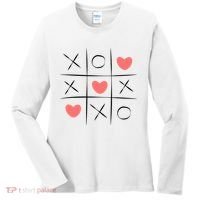 Tic Tac Toe Xoxo Valentines Day Cute Women's Long Sleeve Shirt thumb 0
