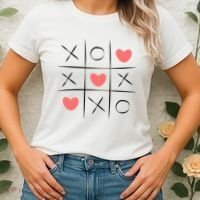 Tic Tac Toe Xoxo Valentines Day Cute Women's T-Shirt thumb 2