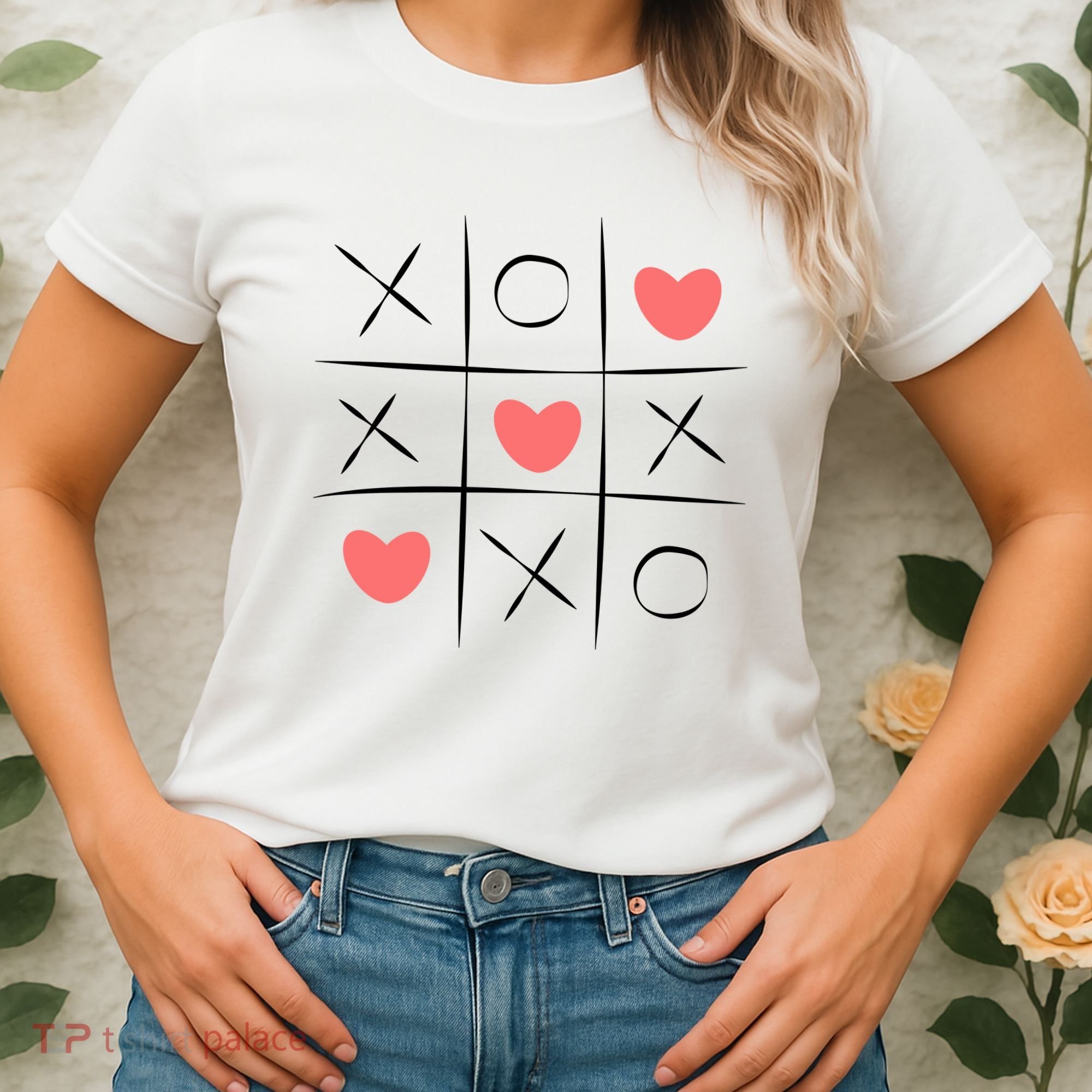 Tic Tac Toe Xoxo Valentines Day Cute Women's T-Shirt