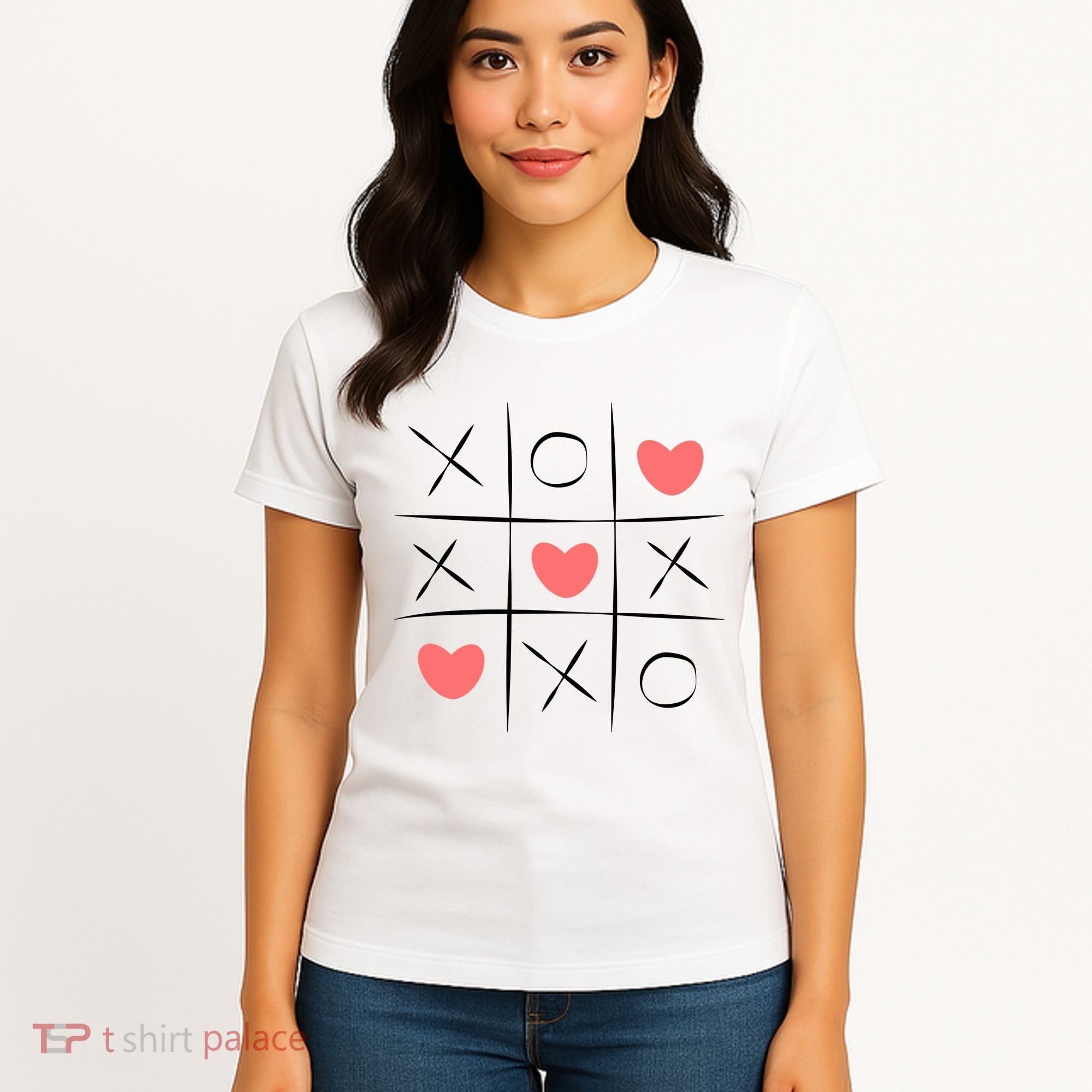 Tic Tac Toe Xoxo Valentines Day Cute Women's T-Shirt